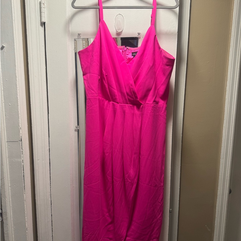 City Chic Bright Pink Sassy Affair Dress